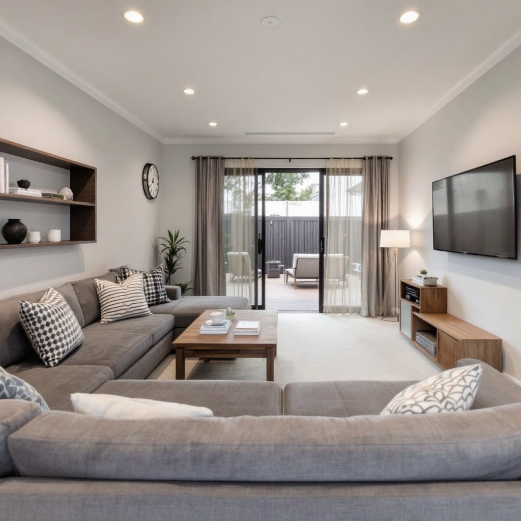Living room with terrace access and natural light